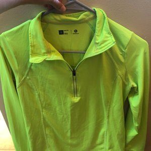 Long sleeve neon running half zip